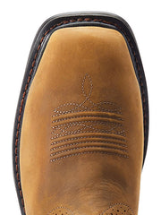 Ariat 10044544 Mens Sierra Shock Shield H20 Steel Toe Distressed Brown toe view. If you need any assistance with this item or the purchase of this item please call us at five six one seven four eight eight eight zero one Monday through Saturday 10:00a.m EST to 8:00 p.m EST