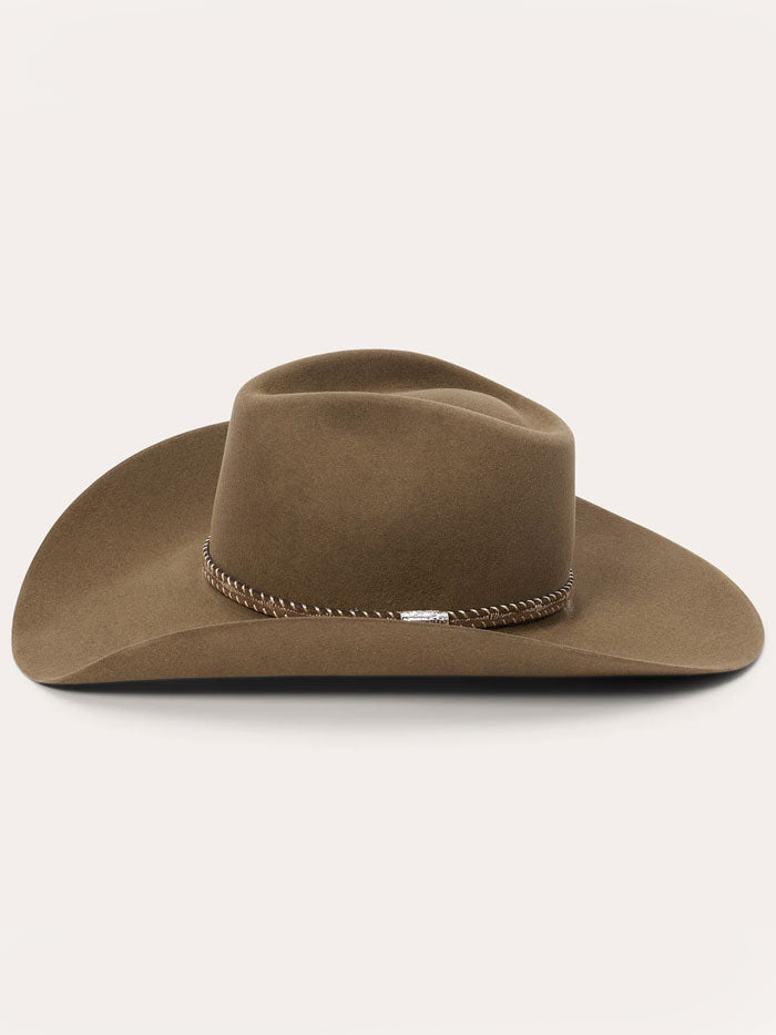 Stetson SFACST-4442B5 Acoustic 6X Felt Hat Driftwood side / front view. If you need any assistance with this item or the purchase of this item please call us at five six one seven four eight eight eight zero one Monday through Saturday 10:00a.m EST to 8:00 p.m EST