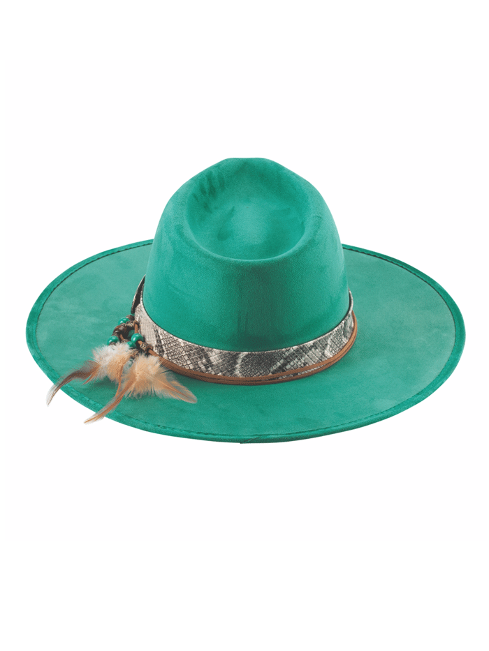 Bullhide CHOICES 0851TU Faux Felt Western Hat Turquoise front and side view. If you need any assistance with this item or the purchase of this item please call us at five six one seven four eight eight eight zero one Monday through Saturday 10:00a.m EST to 8:00 p.m EST