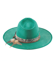 Bullhide CHOICES 0851TU Faux Felt Western Hat Turquoise back view. If you need any assistance with this item or the purchase of this item please call us at five six one seven four eight eight eight zero one Monday through Saturday 10:00a.m EST to 8:00 p.m EST