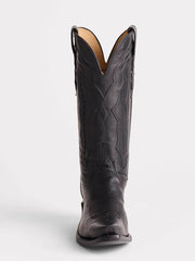 Lucchese M5006.S54 Womens GRACE Western Boots Black front view. If you need any assistance with this item or the purchase of this item please call us at five six one seven four eight eight eight zero one Monday through Saturday 10:00a.m EST to 8:00 p.m EST