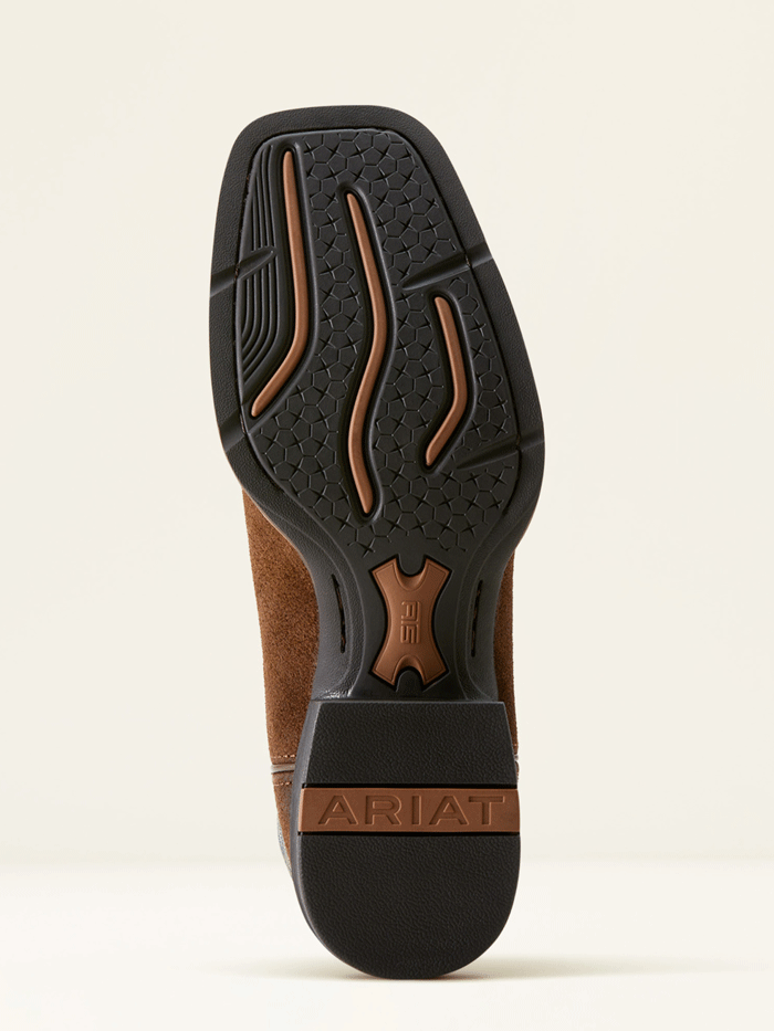 Ariat 10053732 Mens Sport Wide Square Toe Cowboy Boot Mesa Tan Bark front and side. If you need any assistance with this item or the purchase of this item please call us at five six one seven four eight eight eight zero one Monday through Saturday 10:00a.m EST to 8:00 p.m EST