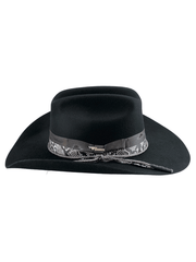 Bullhide TEXAS HOLD'EM 0872BL Premium Wool Hat Black side view. If you need any assistance with this item or the purchase of this item please call us at five six one seven four eight eight eight zero one Monday through Saturday 10:00a.m EST to 8:00 p.m EST