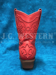 Corral Z5112 Ladies Embroidery Ankle Western Boot Red back view. If you need any assistance with this item or the purchase of this item please call us at five six one seven four eight eight eight zero one Monday through Saturday 10:00a.m EST to 8:00 p.m EST
