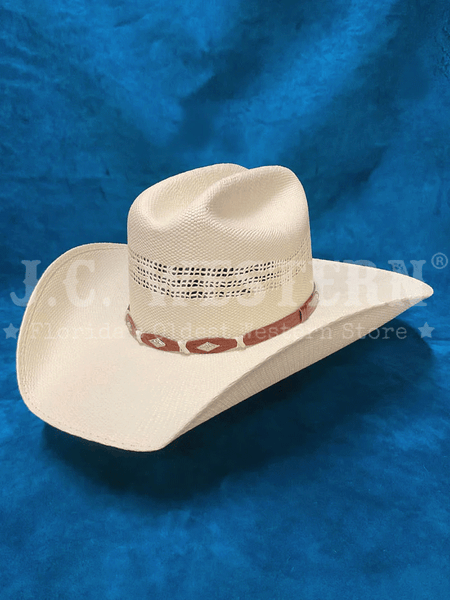 Stetson SSBLLY-734281 BILLY Western Hat Natural side and front view. If you need any assistance with this item or the purchase of this item please call us at five six one seven four eight eight eight zero one Monday through Saturday 10:00a.m EST to 8:00 p.m EST