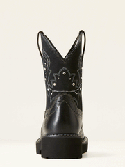 Ariat 10047011 Womens Fatbaby Gembaby Western Boot Madison Avenue Metallic Onyx back view. If you need any assistance with this item or the purchase of this item please call us at five six one seven four eight eight eight zero one Monday through Saturday 10:00a.m EST to 8:00 p.m EST