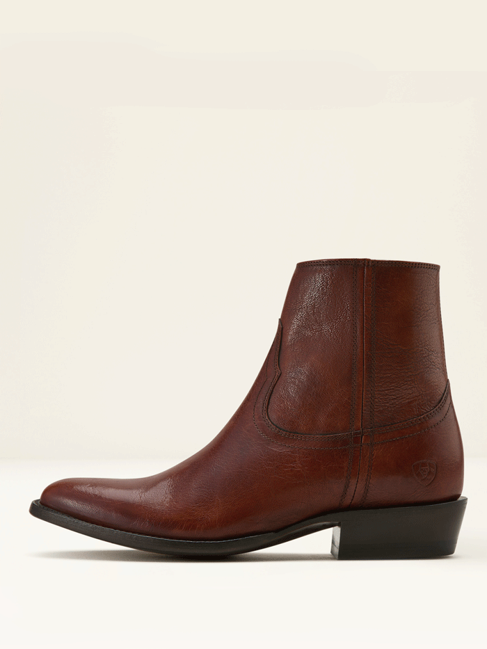 Ariat 10061152 Mens Barrett Western Boot Inkwell Nearly Brown side and front view. If you need any assistance with this item or the purchase of this item please call us at five six one seven four eight eight eight zero one Monday through Saturday 10:00a.m EST to 8:00 p.m EST
