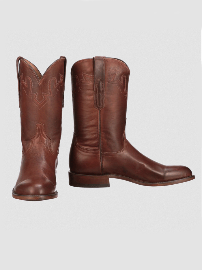 Lucchese CL6503.C2 Mens Sunset Roper Tan Ranch Hand front and side view. If you need any assistance with this item or the purchase of this item please call us at five six one seven four eight eight eight zero one Monday through Saturday 10:00a.m EST to 8:00 p.m EST