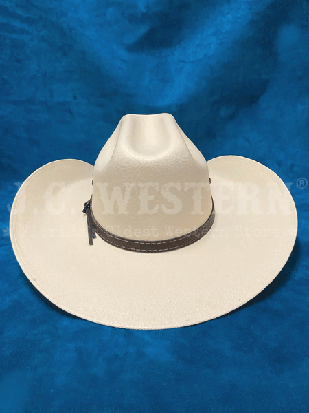 Dallas Hats LAR ME Kids Cattleman Canvas Hat Cream back view. If you need any assistance with this item or the purchase of this item please call us at five six one seven four eight eight eight zero one Monday through Saturday 10:00a.m EST to 8:00 p.m EST