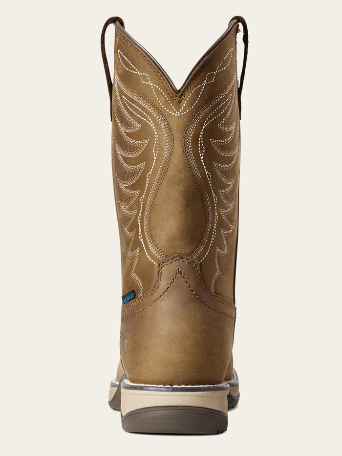 Ariat 10029528 Womens Anthem Waterproof Western Boot Distressed Brown front and side view. If you need any assistance with this item or the purchase of this item please call us at five six one seven four eight eight eight zero one Monday through Saturday 10:00a.m EST to 8:00 p.m EST

