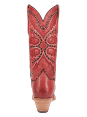 Dan Post DP7021 Womens MESA Snip Toe Leather Boot Red back view. If you need any assistance with this item or the purchase of this item please call us at five six one seven four eight eight eight zero one Monday through Saturday 10:00a.m EST to 8:00 p.m EST