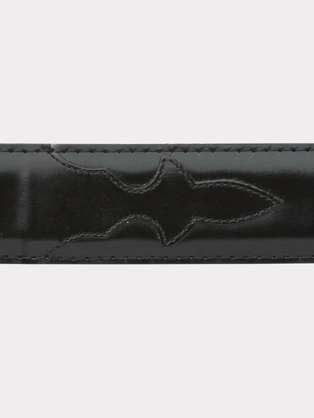 Lucchese W2201 Mens Smooth Goat Western Belt Black close up of billet. If you need any assistance with this item or the purchase of this item please call us at five six one seven four eight eight eight zero one Monday through Saturday 10:00a.m EST to 8:00 p.m EST