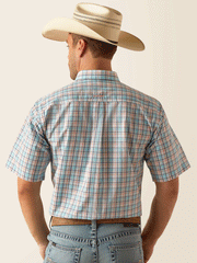 Ariat 10048438 Mens Pro Series Karson Classic Fit Shirt Sky Blue back view. If you need any assistance with this item or the purchase of this item please call us at five six one seven four eight eight eight zero one Monday through Saturday 10:00a.m EST to 8:00 p.m EST