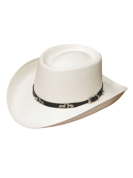 Bullhide PASO HORSE 2090 Shantung Panama Hat Natural front and side view. If you need any assistance with this item or the purchase of this item please call us at five six one seven four eight eight eight zero one Monday through Saturday 10:00a.m EST to 8:00 p.m EST