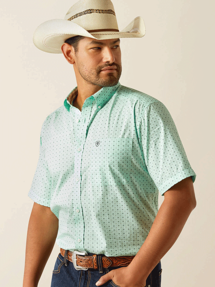 Ariat 10058741 Mens Wrinkle Free Ellis Classic Fit Short Sleeve Shirt J.C. Western Wear Ariat 10058741 Mens Wrinkle Free Ellis Classic Fit Short Sleeve Shirt J.C. Western Wear