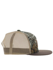 Hooey 2602T-CATN Doc 5-Panel Trucker Snapback Hat Camo Tan side view. If you need any assistance with this item or the purchase of this item please call us at five six one seven four eight eight eight zero one Monday through Saturday 10:00a.m EST to 8:00 p.m EST
