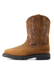 Ariat 10044544 Mens Sierra Shock Shield H20 Steel Toe Distressed Brown side view. If you need any assistance with this item or the purchase of this item please call us at five six one seven four eight eight eight zero one Monday through Saturday 10:00a.m EST to 8:00 p.m EST