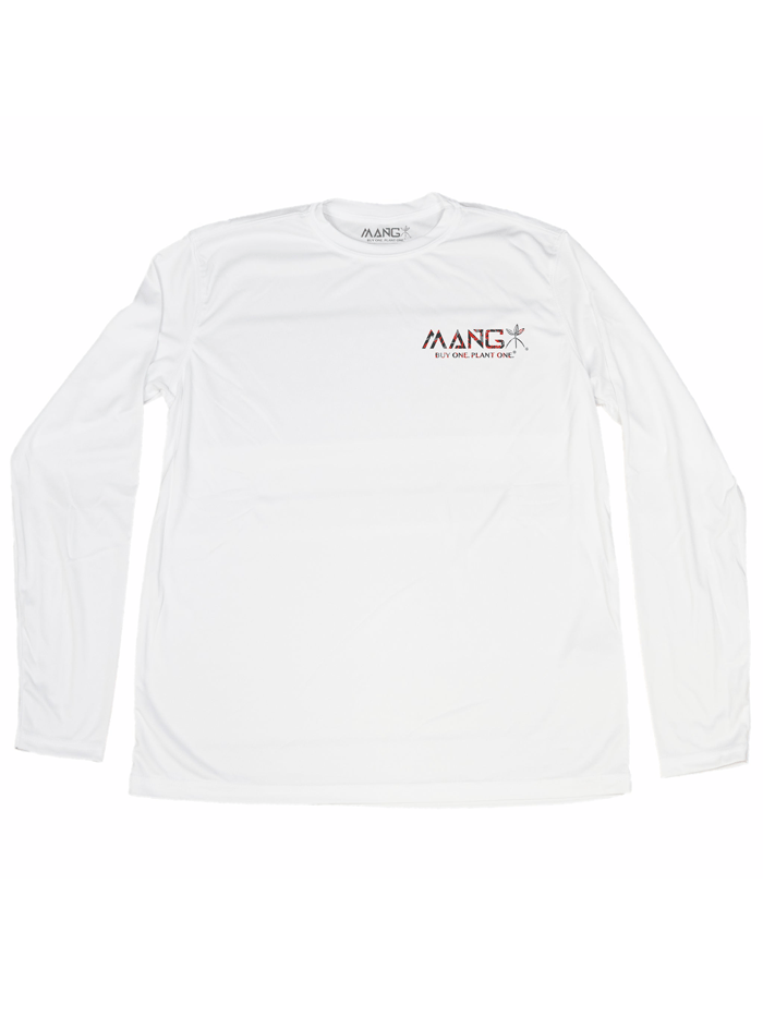 MANG MP1125LS Mens CCA Florida Snook Long Sleeve Performance Tee White back view. If you need any assistance with this item or the purchase of this item please call us at five six one seven four eight eight eight zero one Monday through Saturday 10:00a.m EST to 8:00 p.m EST

