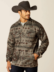 Ariat 10052781 Mens Caldwell Printed Shirt Jacket Brindle front view. If you need any assistance with this item or the purchase of this item please call us at five six one seven four eight eight eight zero one Monday through Saturday 10:00a.m EST to 8:00 p.m EST