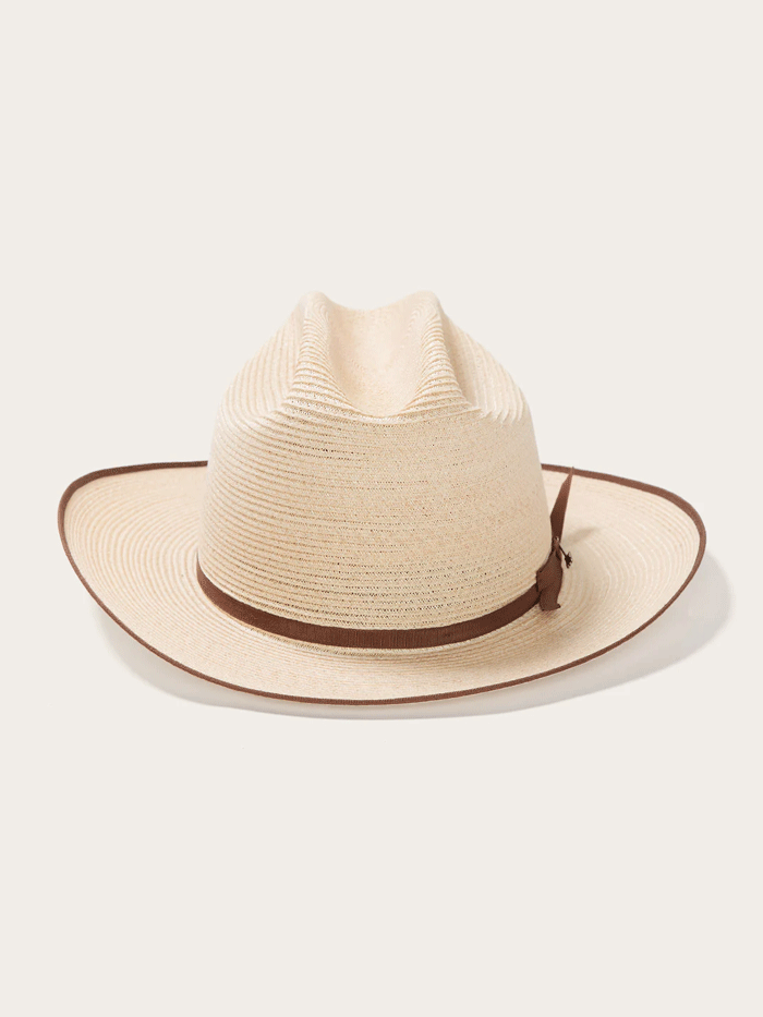 Stetson TSOPRH-052681 Open Road Hemp Straw Hat Natural front and side view. If you need any assistance with this item or the purchase of this item please call us at five six one seven four eight eight eight zero one Monday through Saturday 10:00a.m EST to 8:00 p.m EST