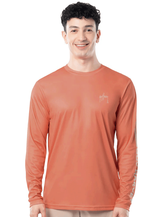Guy Harvey GHV56926-A Mens Bass Performance Sun Protection Top Arabesque front view. If you need any assistance with this item or the purchase of this item please call us at five six one seven four eight eight eight zero one Monday through Saturday 10:00a.m EST to 8:00 p.m EST