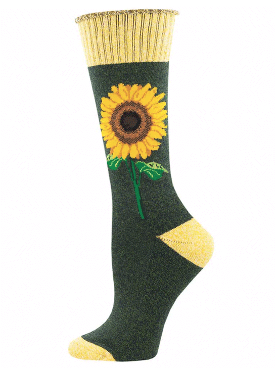 Socksmith RBC2167S-GEE Womens Stay Golden Outlands Recycled Cotton Socks Green side view. If you need any assistance with this item or the purchase of this item please call us at five six one seven four eight eight eight zero one Monday through Saturday 10:00a.m EST to 8:00 p.m EST