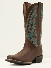 Ariat 10061144 Womens Rock Creek Western Boot Sassy Brown front and side view. If you need any assistance with this item or the purchase of this item please call us at five six one seven four eight eight eight zero one Monday through Saturday 10:00a.m EST to 8:00 p.m EST