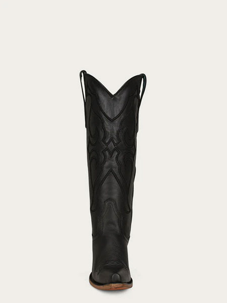 Corral Z5075 Ladies Embroiderry Western Boot Black front view. If you need any assistance with this item or the purchase of this item please call us at five six one seven four eight eight eight zero one Monday through Saturday 10:00a.m EST to 8:00 p.m EST