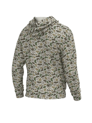 Local Boy Outfitters L1300033-DCC Mens Hilltop Hoodie Duck Camo back view. If you need any assistance with this item or the purchase of this item please call us at five six one seven four eight eight eight zero one Monday through Saturday 10:00a.m EST to 8:00 p.m EST