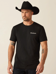 Ariat 10053993 Mens Rugged American Shield T-Shirt Black front view. If you need any assistance with this item or the purchase of this item please call us at five six one seven four eight eight eight zero one Monday through Saturday 10:00a.m EST to 8:00 p.m EST

