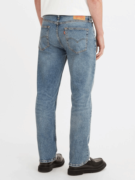 Levis 005141493 Mens 514 Straight Fit Jeans Walter Medium Wash back view. If you need any assistance with this item or the purchase of this item please call us at five six one seven four eight eight eight zero one Monday through Saturday 10:00a.m EST to 8:00 p.m EST
