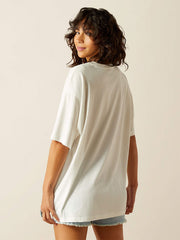 Ariat 10058772 Womens Howdy State T-Shirt Vanilla Ice Cream back view. If you need any assistance with this item or the purchase of this item please call us at five six one seven four eight eight eight zero one Monday through Saturday 10:00a.m EST to 8:00 p.m EST