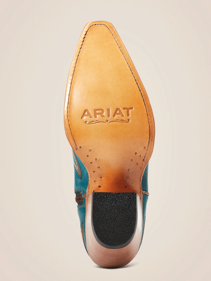 Ariat 10034004 Womens Casanova Western Boot Turquoise front and outter side view. If you need any assistance with this item or the purchase of this item please call us at five six one seven four eight eight eight zero one Monday through Saturday 10:00a.m EST to 8:00 p.m EST