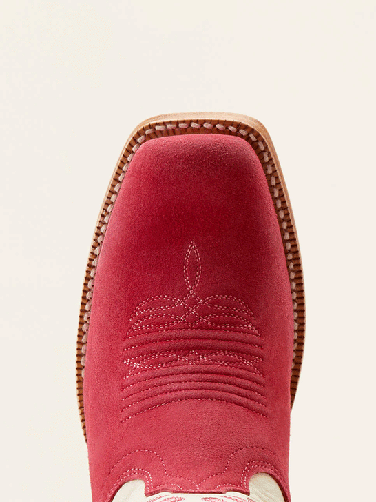 Ariat 10051040 Womens Futurity Boon Western Boot Deep Azalea toe view from above. If you need any assistance with this item or the purchase of this item please call us at five six one seven four eight eight eight zero one Monday through Saturday 10:00a.m EST to 8:00 p.m EST