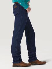 Wrangler 47MWZPW Mens Premium Cowboy Cut Regular Fit Jeans Prewashed side view. If you need any assistance with this item or the purchase of this item please call us at five six one seven four eight eight eight zero one Monday through Saturday 10:00a.m EST to 8:00 p.m EST