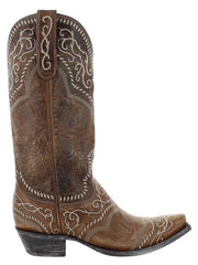 Old Gringo YL161-1 Womens SINTRA Leather Boot Oryx Bark side view. If you need any assistance with this item or the purchase of this item please call us at five six one seven four eight eight eight zero one Monday through Saturday 10:00a.m EST to 8:00 p.m EST