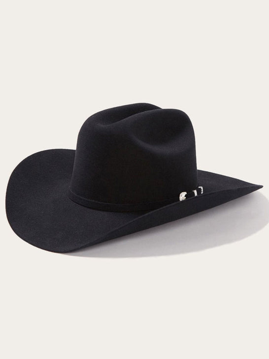 Stetson SFSHAS-754007 SHASTA 10X Premier Felt Western Hat Black side / front view. If you need any assistance with this item or the purchase of this item please call us at five six one seven four eight eight eight zero one Monday through Saturday 10:00a.m EST to 8:00 p.m EST