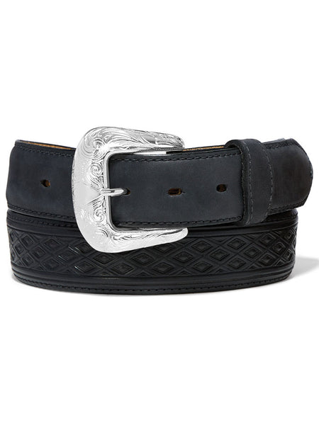 Brighton C14183 Mens Diamond Ridge Belt Black front view. If you need any assistance with this item or the purchase of this item please call us at five six one seven four eight eight eight zero one Monday through Saturday 10:00a.m EST to 8:00 p.m EST