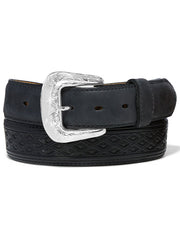 Brighton C14183 Mens Diamond Ridge Belt Black front view. If you need any assistance with this item or the purchase of this item please call us at five six one seven four eight eight eight zero one Monday through Saturday 10:00a.m EST to 8:00 p.m EST