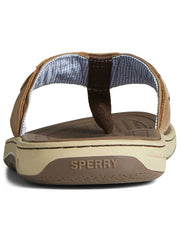 Sperry 1048719 Mens Baitfish Flip Flops Tan back view. If you need any assistance with this item or the purchase of this item please call us at five six one seven four eight eight eight zero one Monday through Saturday 10:00a.m EST to 8:00 p.m EST