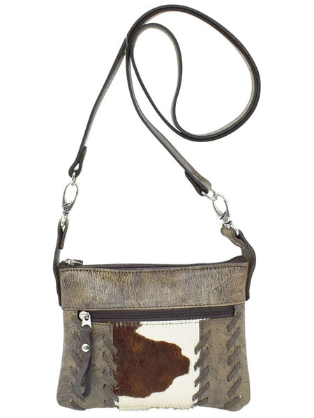 American West 4383884 Ladies Cowtown Trail Rider Crossbody Hip Bag Dark Brown front view. If you need any assistance with this item or the purchase of this item please call us at five six one seven four eight eight eight zero one Monday through Saturday 10:00a.m EST to 8:00 p.m EST