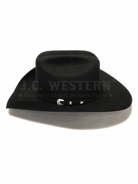 Serratelli BEAUMONTBLK 6X Felt 4 Inch Brim Western Hat Black side view. If you need any assistance with this item or the purchase of this item please call us at five six one seven four eight eight eight zero one Monday through Saturday 10:00a.m EST to 8:00 p.m EST