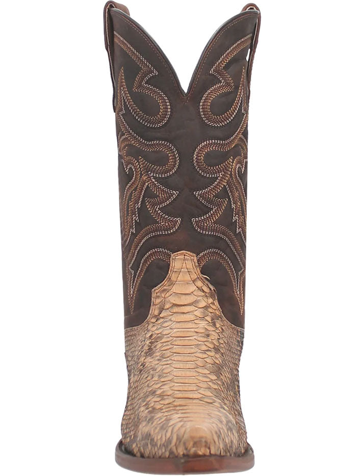Dan Post DP3058 Mens STURGIS Python Western Boot Sand side front view. If you need any assistance with this item or the purchase of this item please call us at five six one seven four eight eight eight zero one Monday through Saturday 10:00a.m EST to 8:00 p.m EST