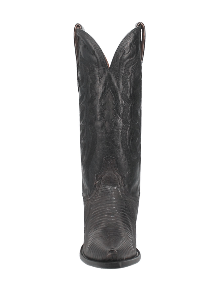 Dan Post DP3008 Womens Drifter Lizard Boots Charcoal front and side view. If you need any assistance with this item or the purchase of this item please call us at five six one seven four eight eight eight zero one Monday through Saturday 10:00a.m EST to 8:00 p.m EST