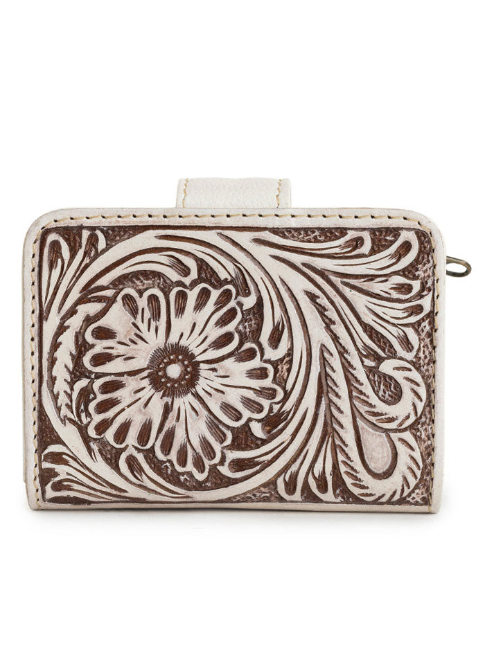 Myra Bag S-10734 Womens Winslow Creek Mini Wallet White side front view. If you need any assistance with this item or the purchase of this item please call us at five six one seven four eight eight eight zero one Monday through Saturday 10:00a.m EST to 8:00 p.m EST