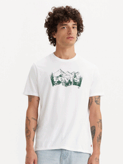 Levis 224911620 Mens Classic Graphic Tee White front view. If you need any assistance with this item or the purchase of this item please call us at five six one seven four eight eight eight zero one Monday through Saturday 10:00a.m EST to 8:00 p.m EST