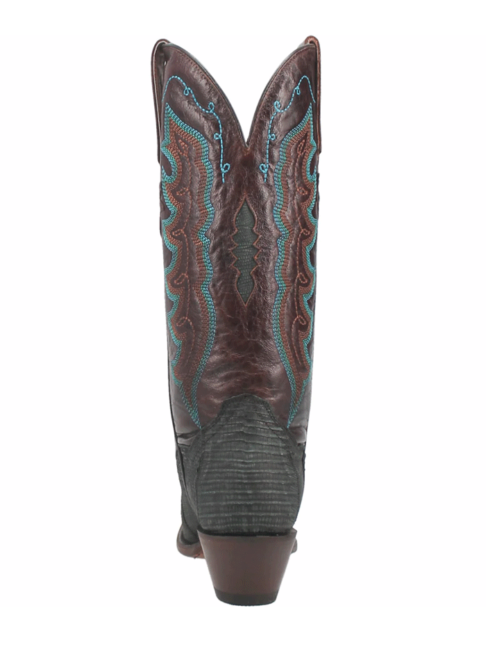 Dan Post DP3007 Womens Drifter Lizard Boots Turquoise front and side view. If you need any assistance with this item or the purchase of this item please call us at five six one seven four eight eight eight zero one Monday through Saturday 10:00a.m EST to 8:00 p.m EST