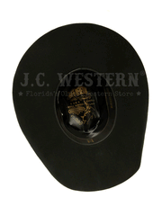 Resistol RWTMPE-914407 TEMPE 3X Western Felt Hat Black inside view. If you need any assistance with this item or the purchase of this item please call us at five six one seven four eight eight eight zero one Monday through Saturday 10:00a.m EST to 8:00 p.m EST