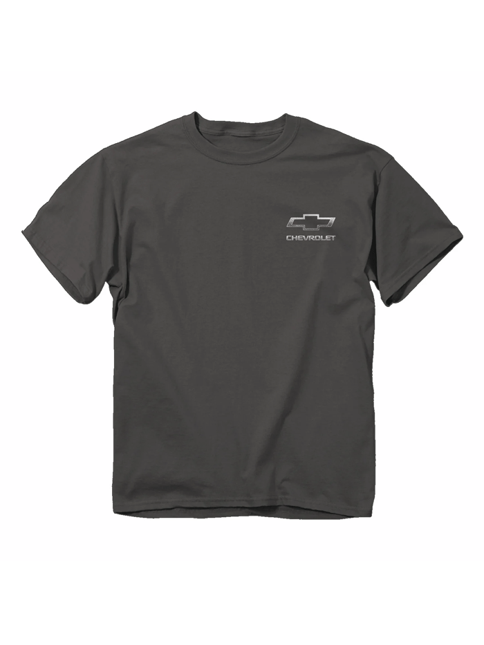 Buck Wear 2831 Mens Chevy - American Tough Short Sleeve Graphic Tee Charcoal back view. If you need any assistance with this item or the purchase of this item please call us at five six one seven four eight eight eight zero one Monday through Saturday 10:00a.m EST to 8:00 p.m EST