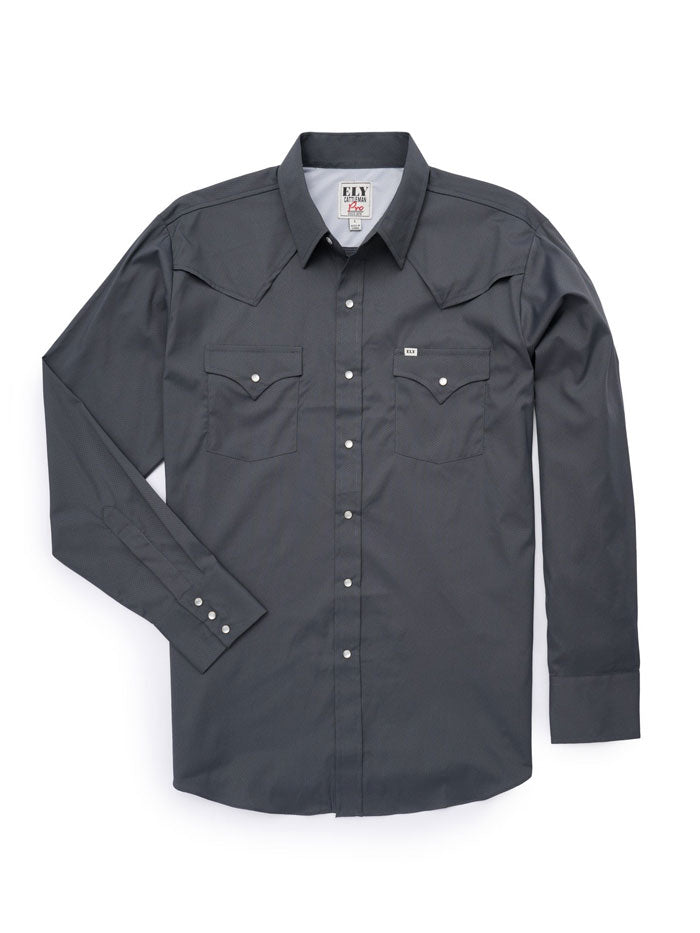 Ely Cattleman E4F2024001-CG Mens Pro Long Sleeve Stretch Western Shirt J.C. Western Wear Ely Cattleman E4F2024001-CG Mens Pro Long Sleeve Stretch Western Shirt J.C. Western Wear